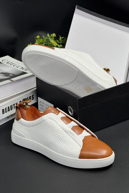 Classy men “brown & white” shoe