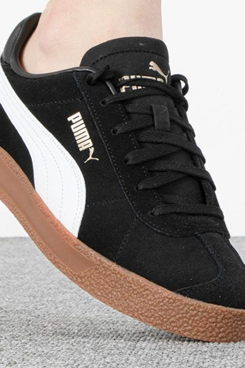 PUMA Stamped-logo suede platform sneakers